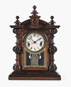 A Welch, Spring & Co. miniature Patti V.P. No. 2 rosewood shelf clock