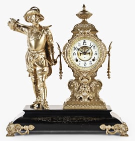 An Ansonia Clock Co. Don Caesar figural shelf clock