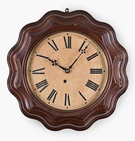 An E. Ingraham & Co. 12 Inch Corrugated Gallery clock
