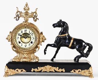 A New Haven Clock Co. figural mantel clock