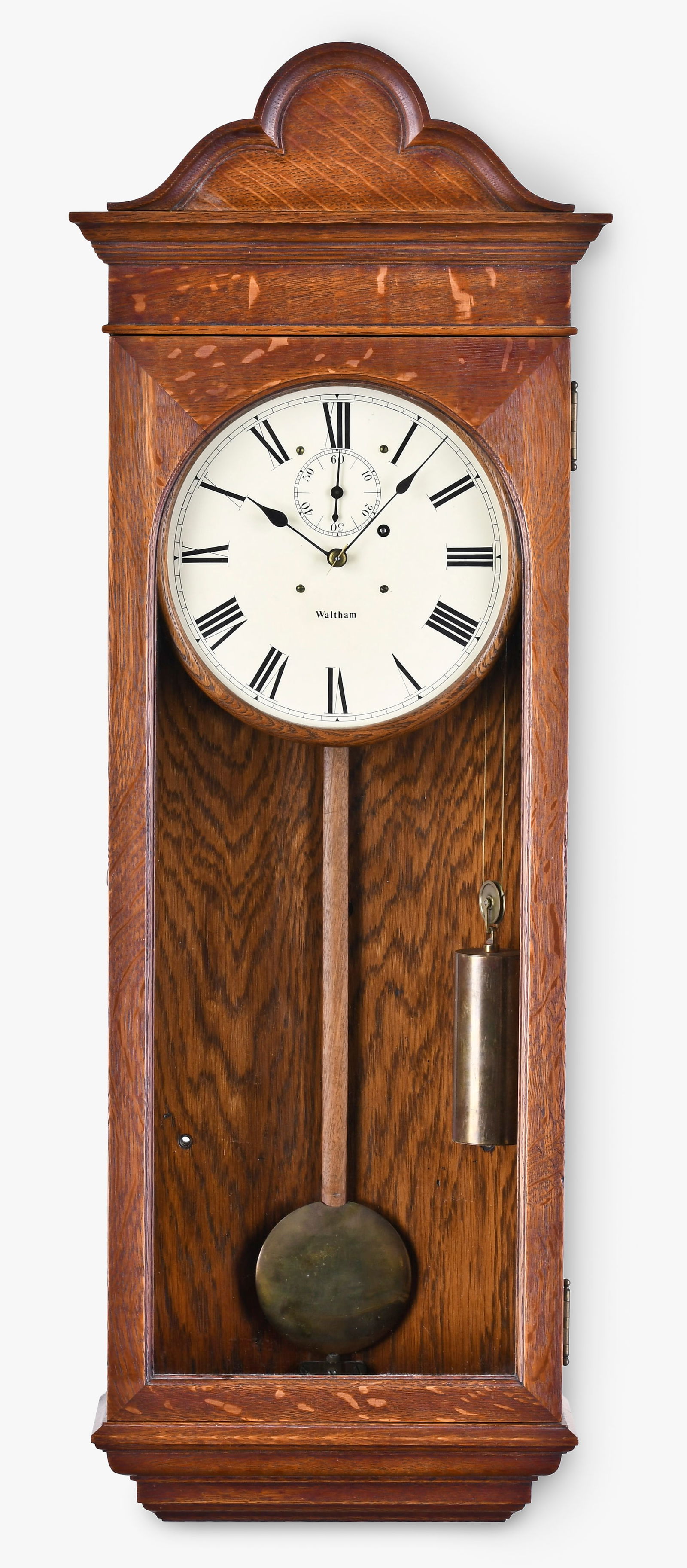 A Waltham Clock Co. hanging regulator clock (1 of 7)