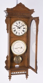 A Waterbury Clock Co. Calendar No. 25 hanging clock