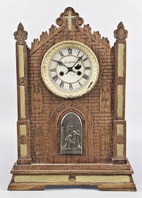 A rare Waterbury Clock Co. Angelus shelf clock