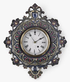 A Litchfield Mfg. Co. iron front wall clock