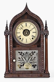 A Forestville Mfg. Co. J. C. Brown ripple front clock