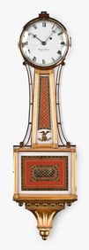 An Elmer Stennes gilt banjo clock