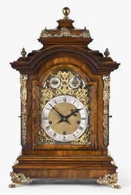 A German Westminster chiming bracket clock