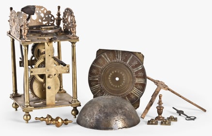 A late 18th century English lantern clock