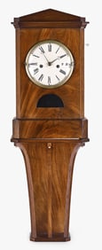 A good early 19th century Austrian Biedermeier style bracket clock with original shelf