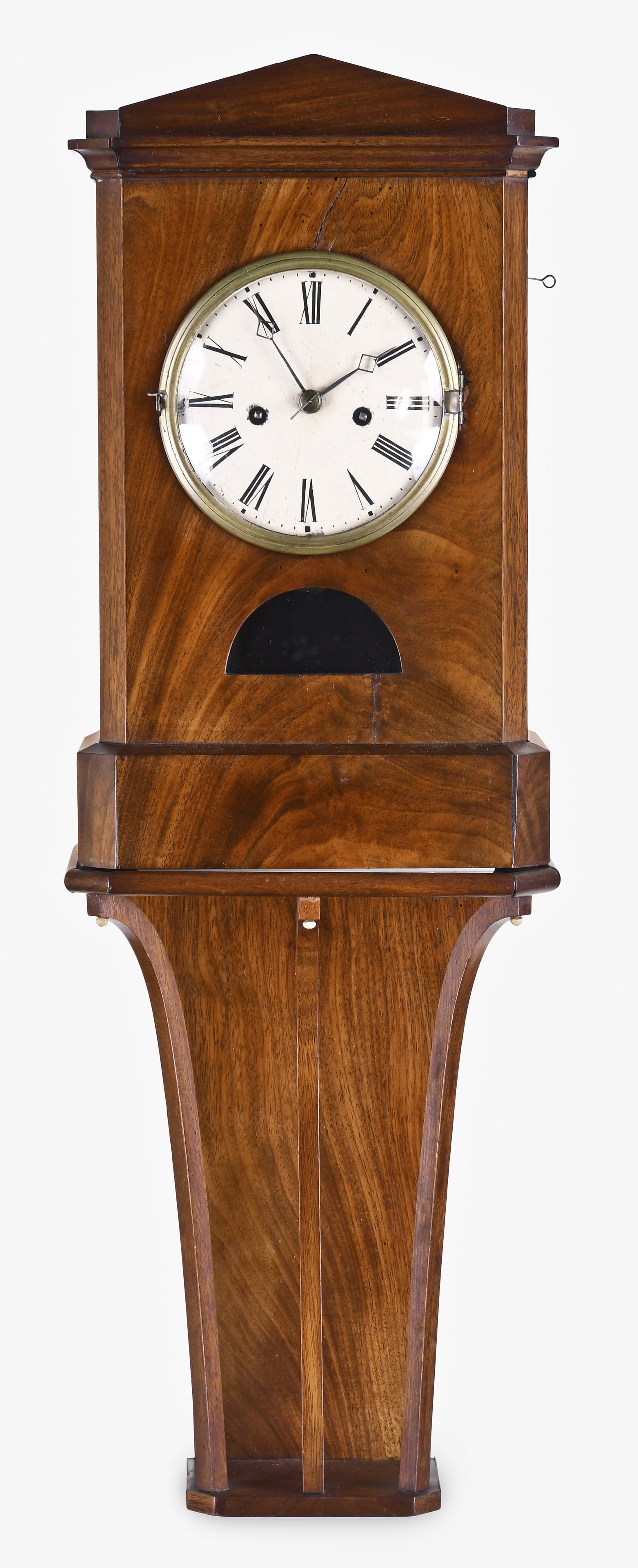 A good early 19th century Austrian Biedermeier style bracket clock with original shelf (1 of 8)