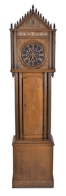 A large mid 19th century Black Forest longcase organ clock with American case