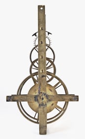 An unusual mid 19th century American clock movement signed Smith New York