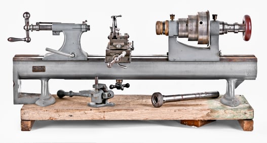 An early 20th century Stark No. 4 precision bench lathe