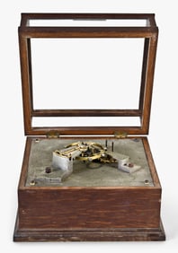 An early 20th century watchmakers clockwork lever escapement model