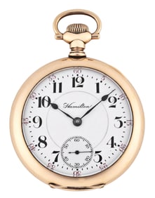An early 20th century 18 size 23 jewel Hamilton 946 pocket watch