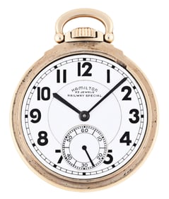 A mid 20th century Hamilton 16 size 23 jewel 950B pocket watch
