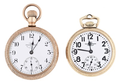 A lot of two Ball Hamilton Official Standard pocket watches
