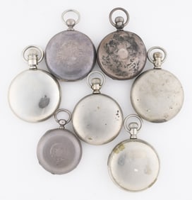 A lot of seven American pocket watches