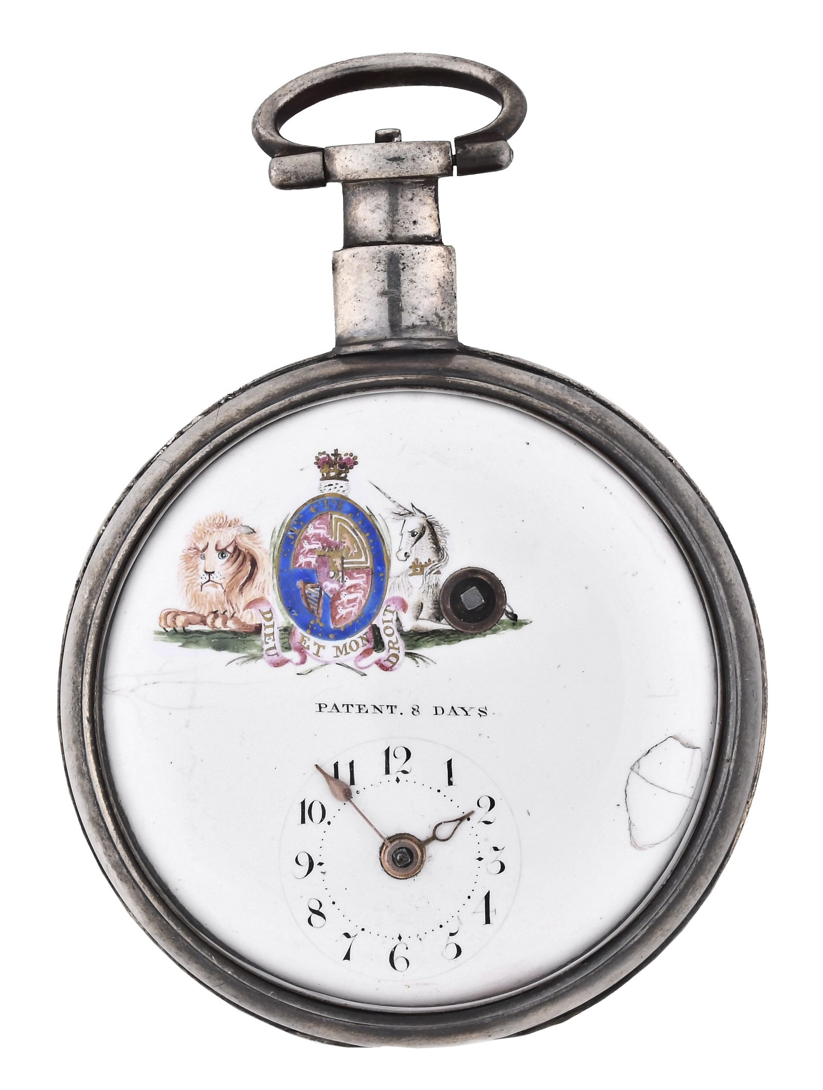 A very rare early 19th century Savage Patent eight day pocket watch with remontoire (1 of 9)