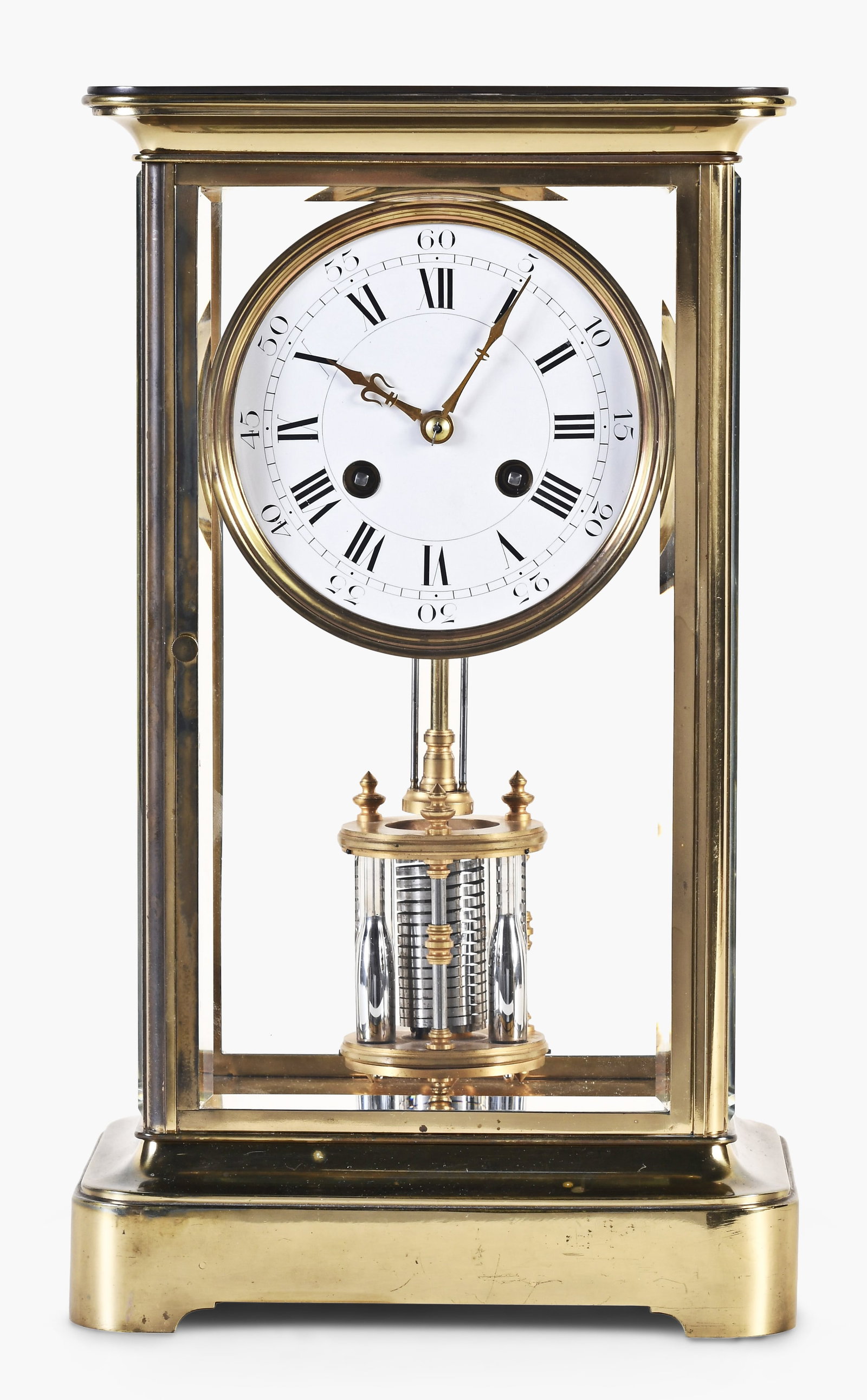 Andre Romain Guilmet, Paris, an unusual crystal regulator with mercury torsion pendulum (1 of 6)