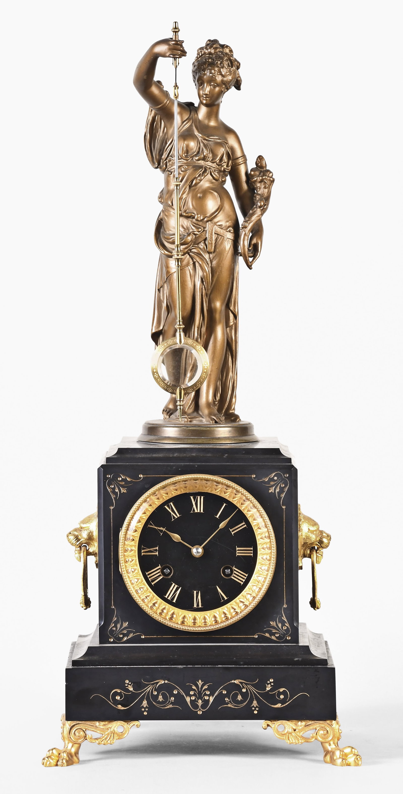 A good late 19th century figural swinging mystery clock by Guilmet (1 of 12)
