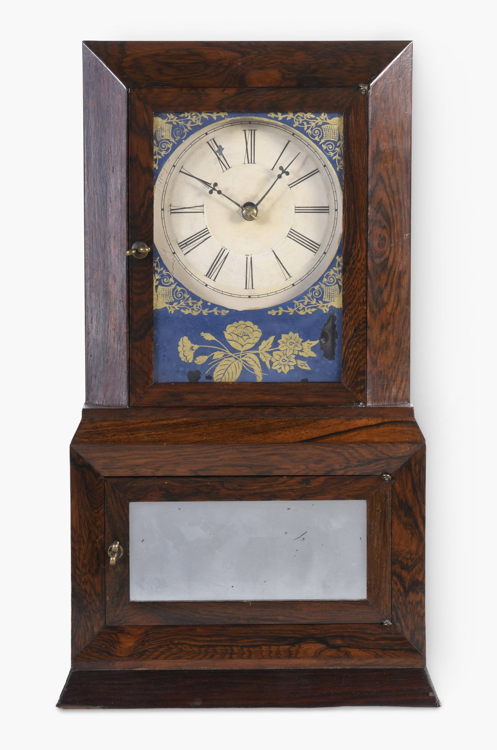 A very rare mid 19th century rosewood shelf clock attributed to Atkins, Whiting & Co. (1 of 7)
