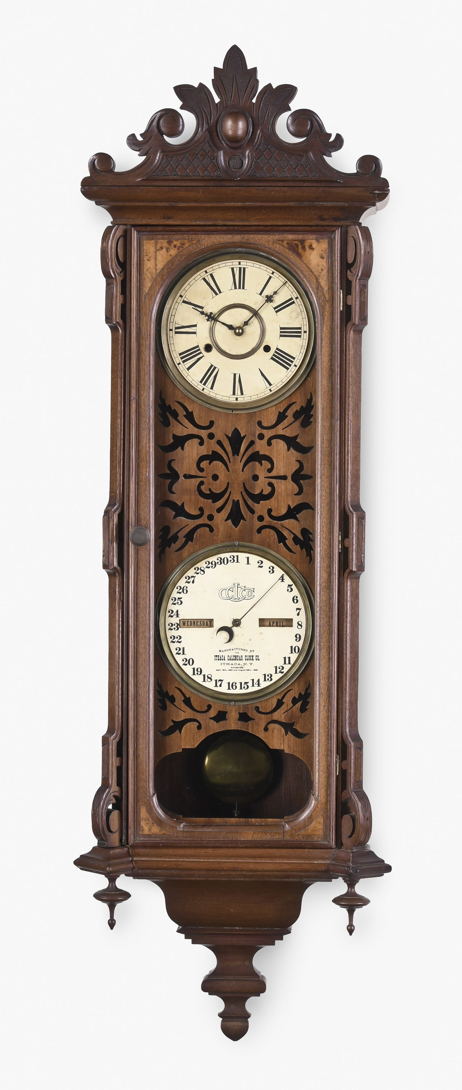An Ithaca Calendar Clock Co. No. 3 Vienna hanging clock (1 of 12)