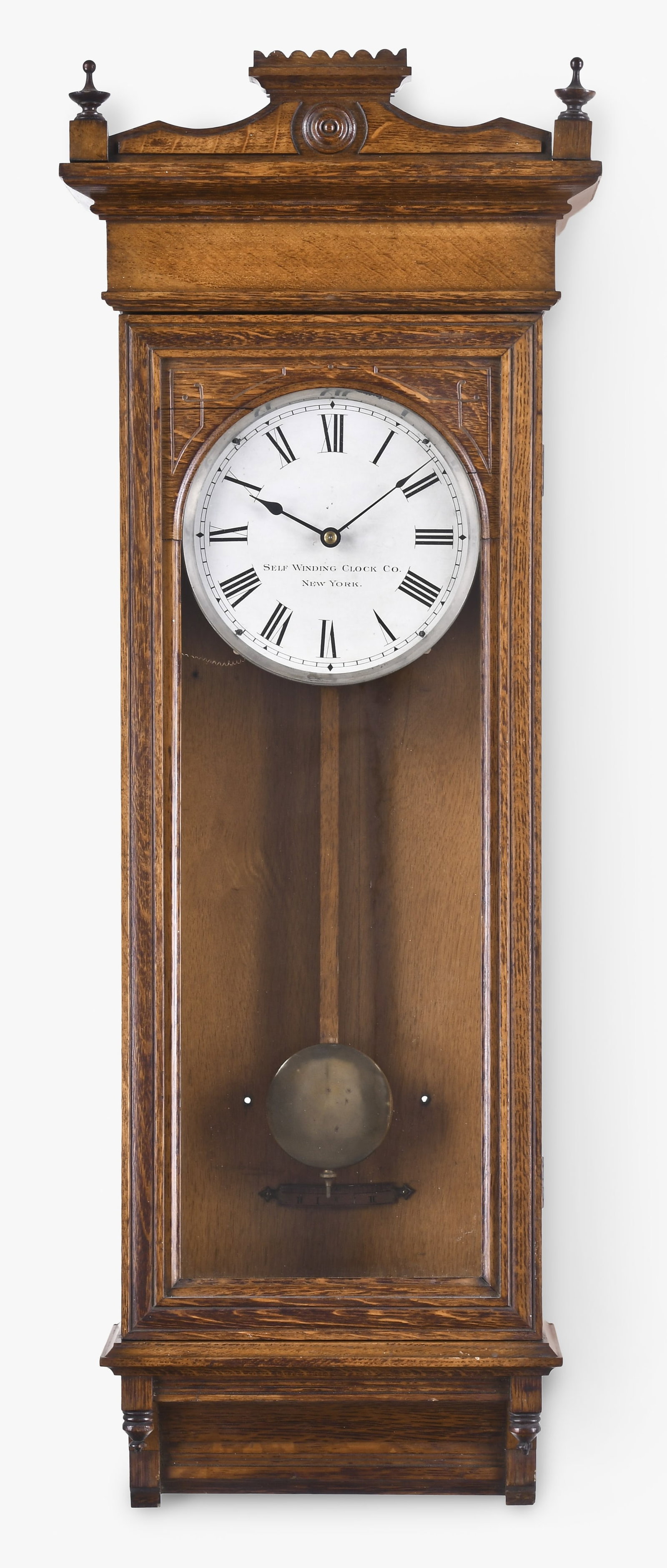 A Self Winding Clock Co. Regulator No. 8 hanging clock (1 of 7)