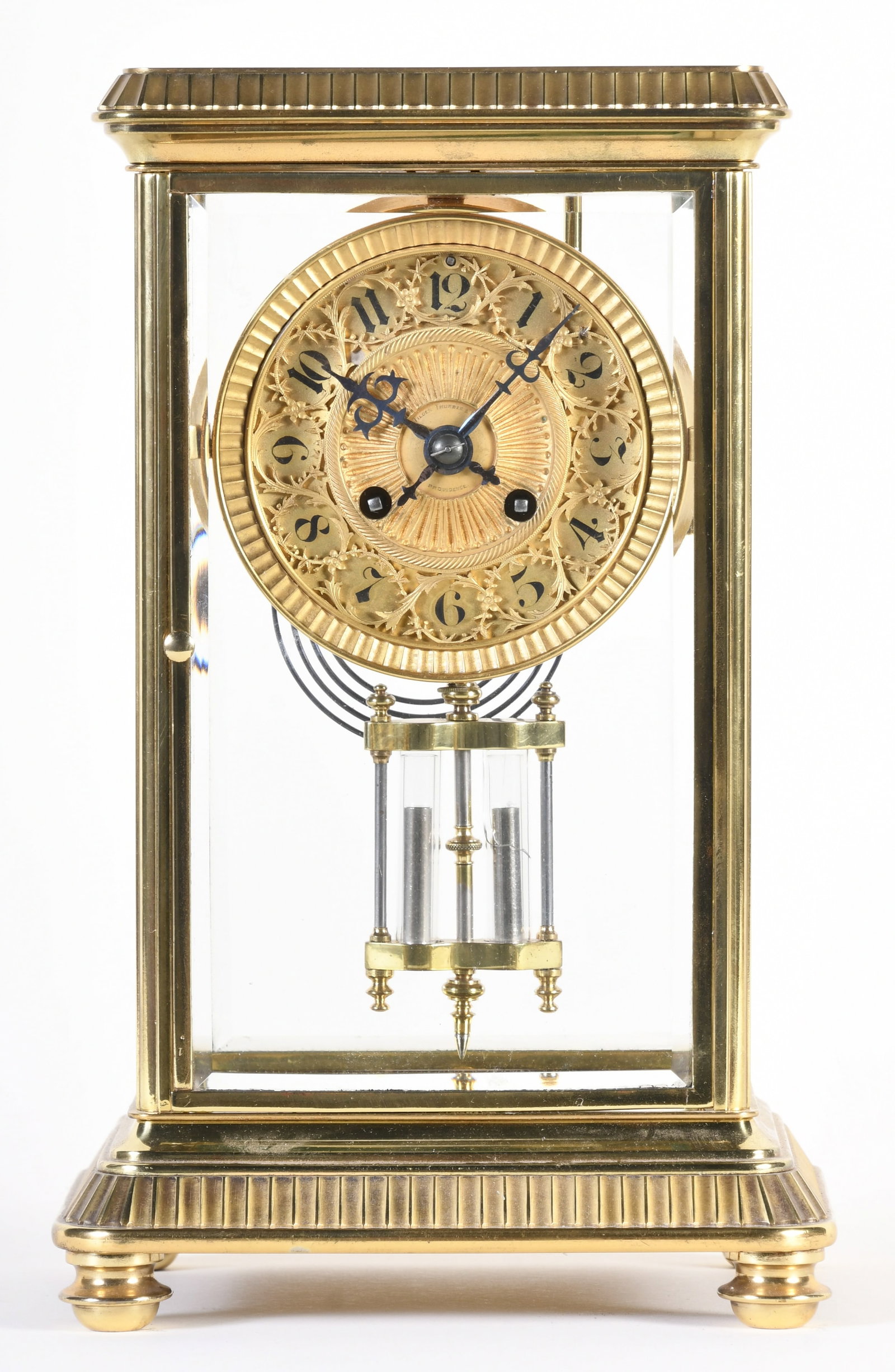 A Japy Freres crystal regulator mantel clock (1 of 6)