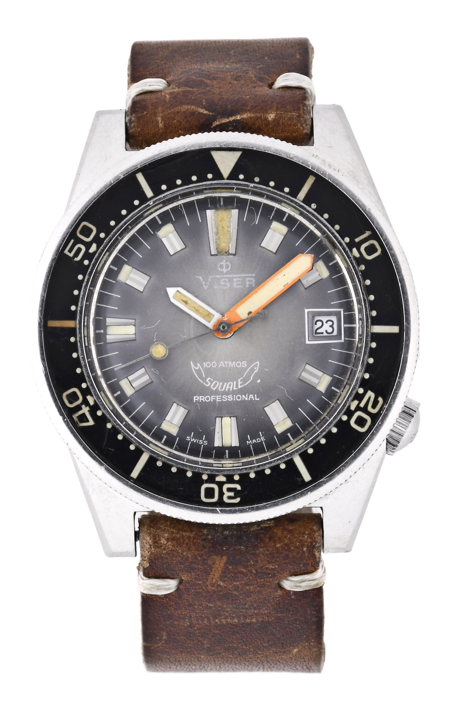 A late 20th century 100 Atmos Professional diver's wrist watch by Squale for Viser (1 of 7)