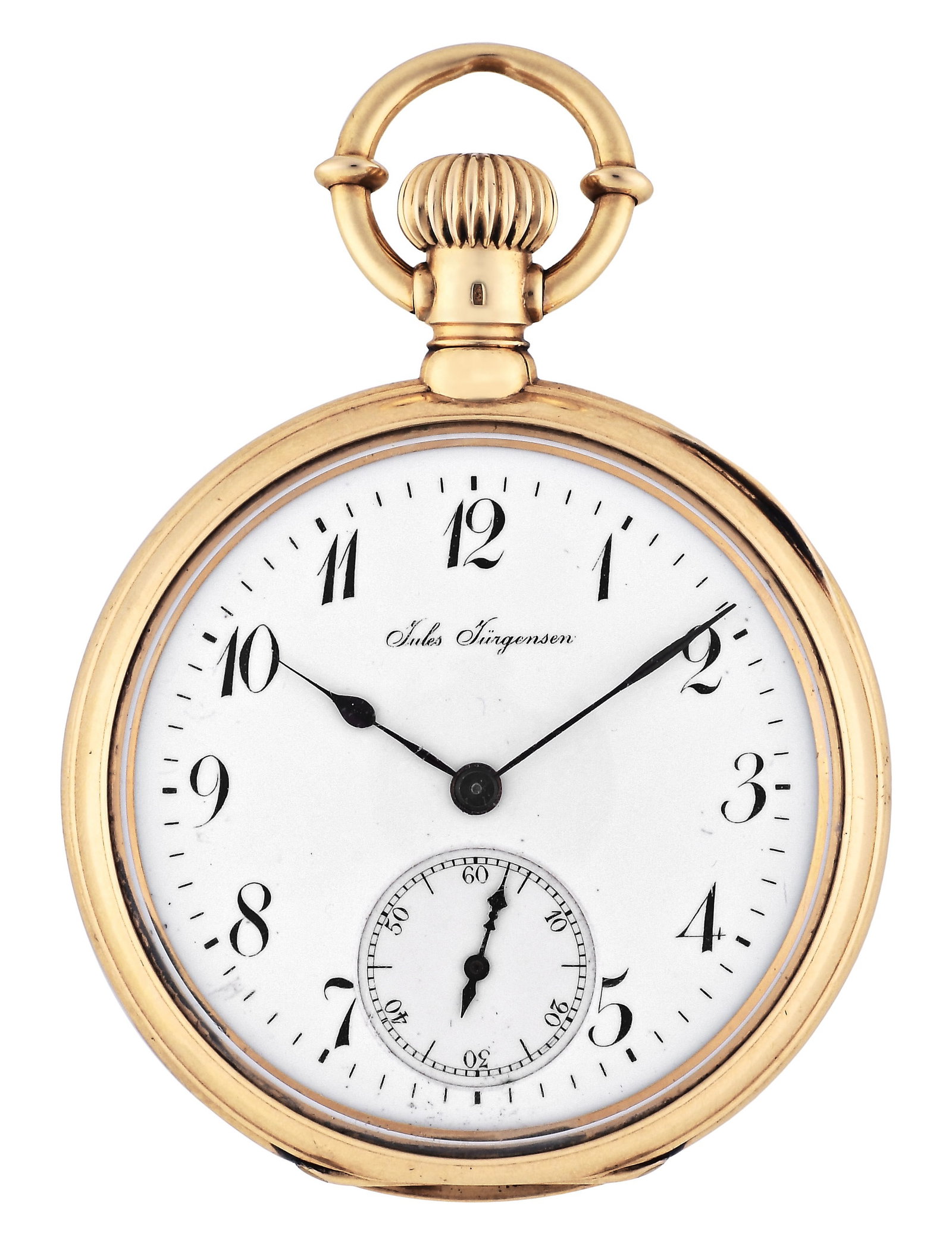 An early 20th century gold Jules Jurgensen pocket watch for Hardy, Hayes & Co. (1 of 6)