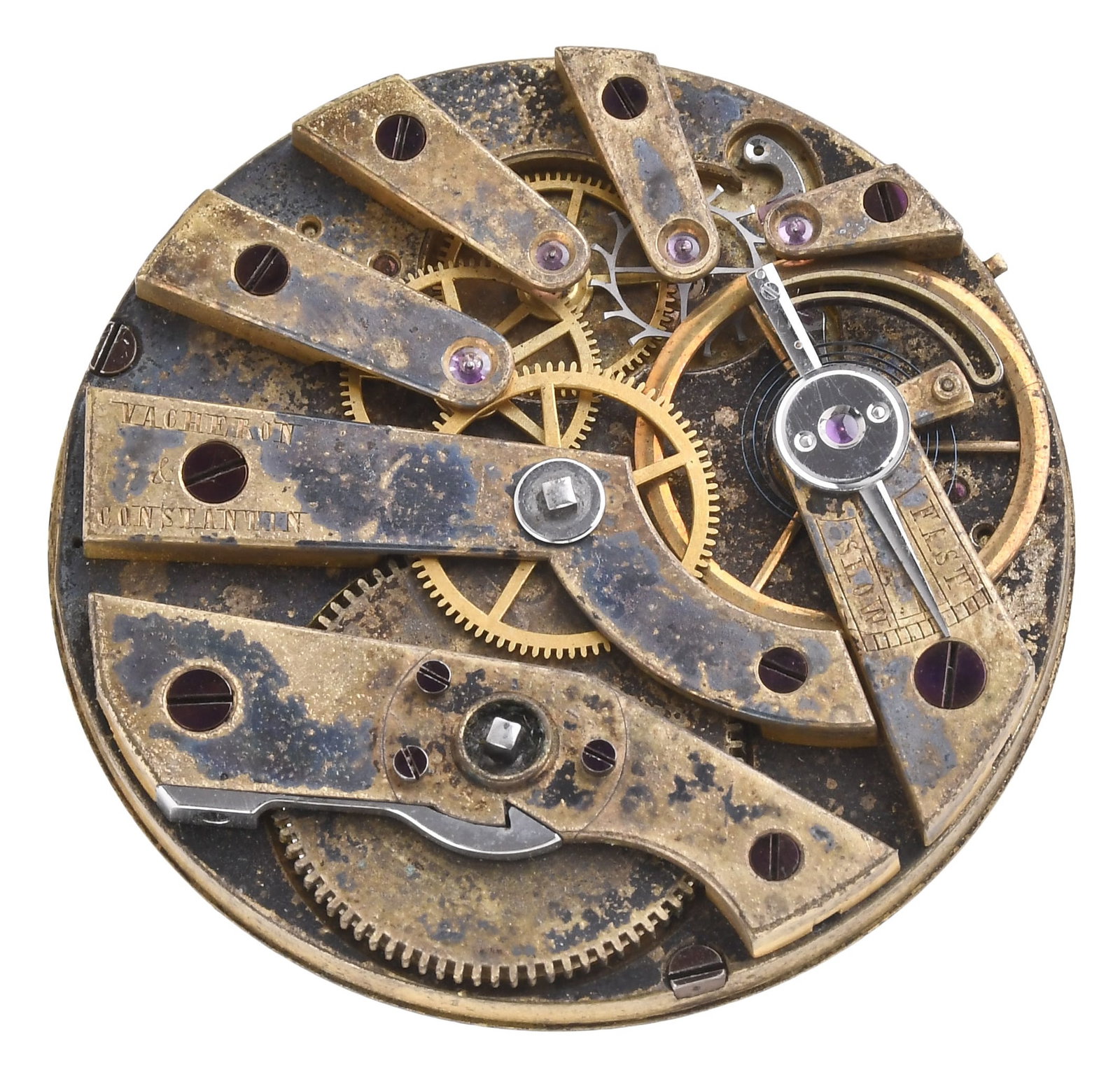 A mid 19th century pocket watch movement by Vacheron & Constantin (1 of 2)