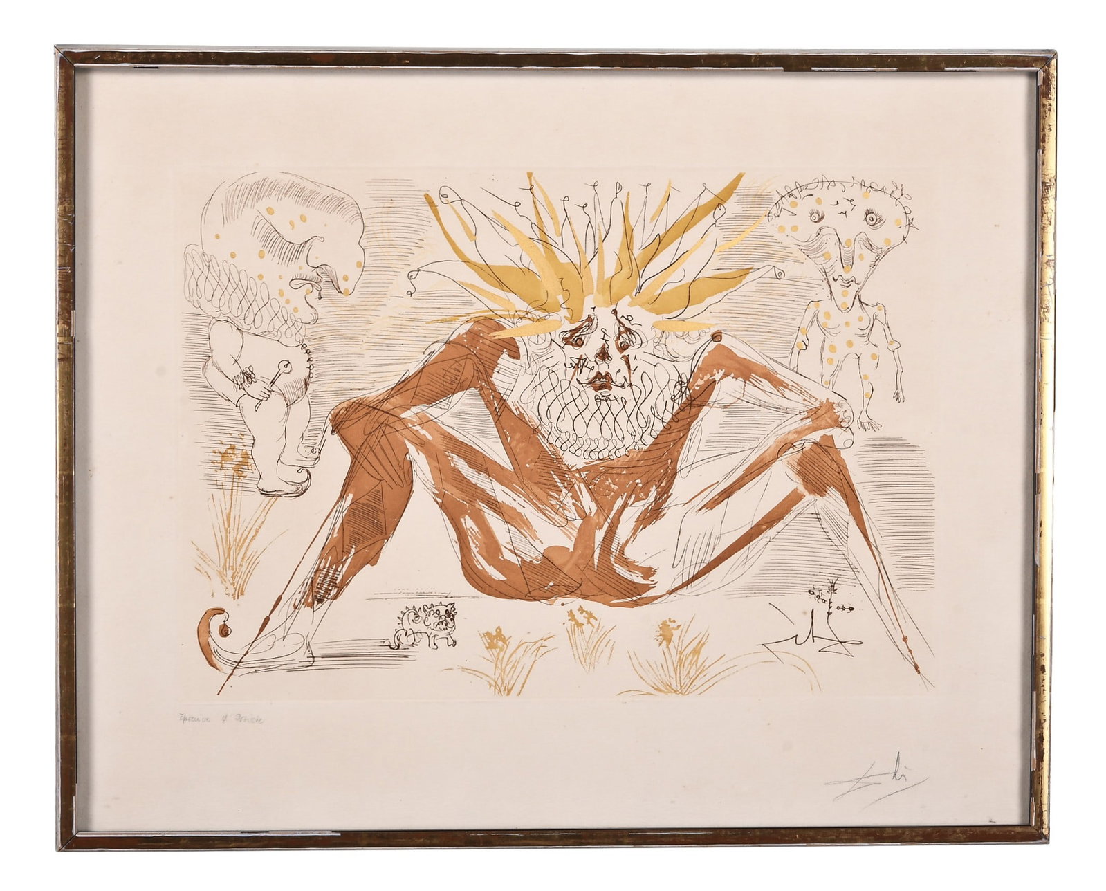 A Salvador Dali artist proof of Le Fou from the Le Cirque portfolio 1965 (1 of 4)