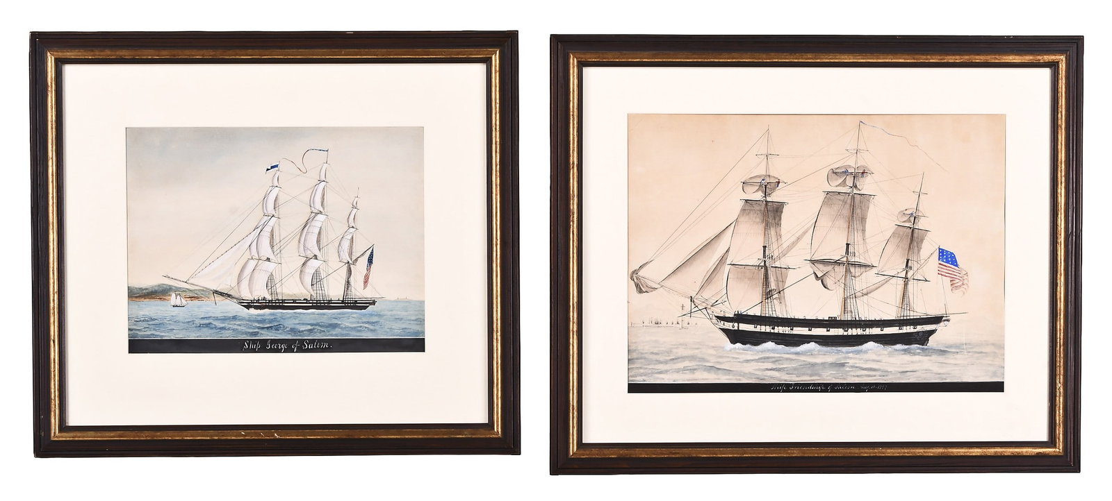 Two early 20th century watercolor marine paintings attributed to Murdoch Mcpherson (1 of 4)