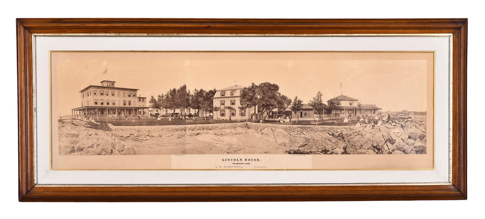 A large panoramic photograph of the Lincoln House Hotel in Swampscott Mass., by J.W. Black (1 of 5)