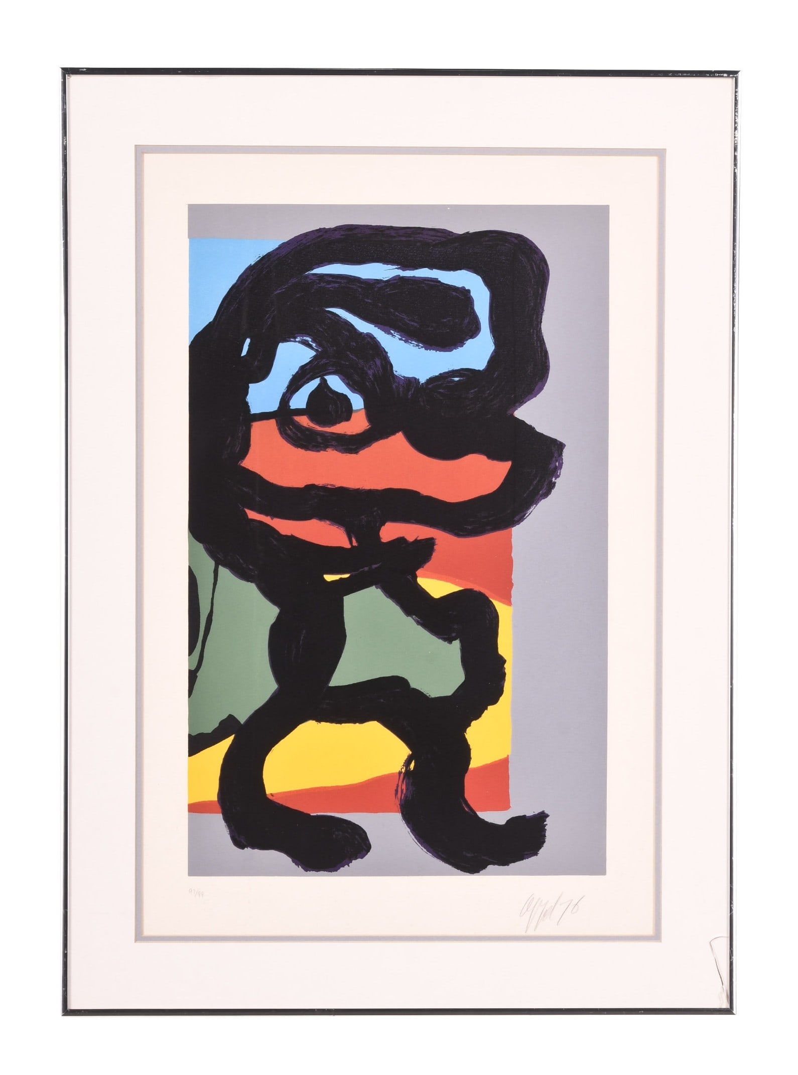 A late 20th century untitled color lithograph by Karel Appel (1 of 4)