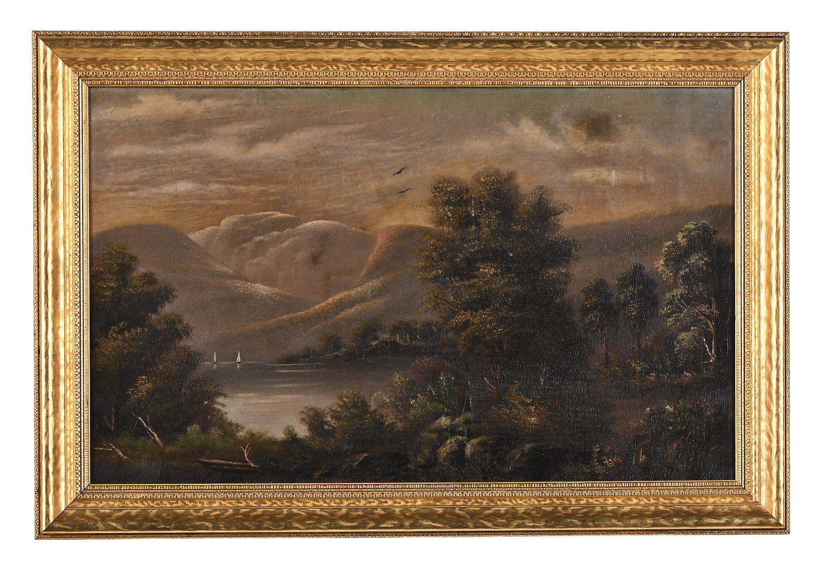 A large late 19th century American School oil on canvas landscape (1 of 5)