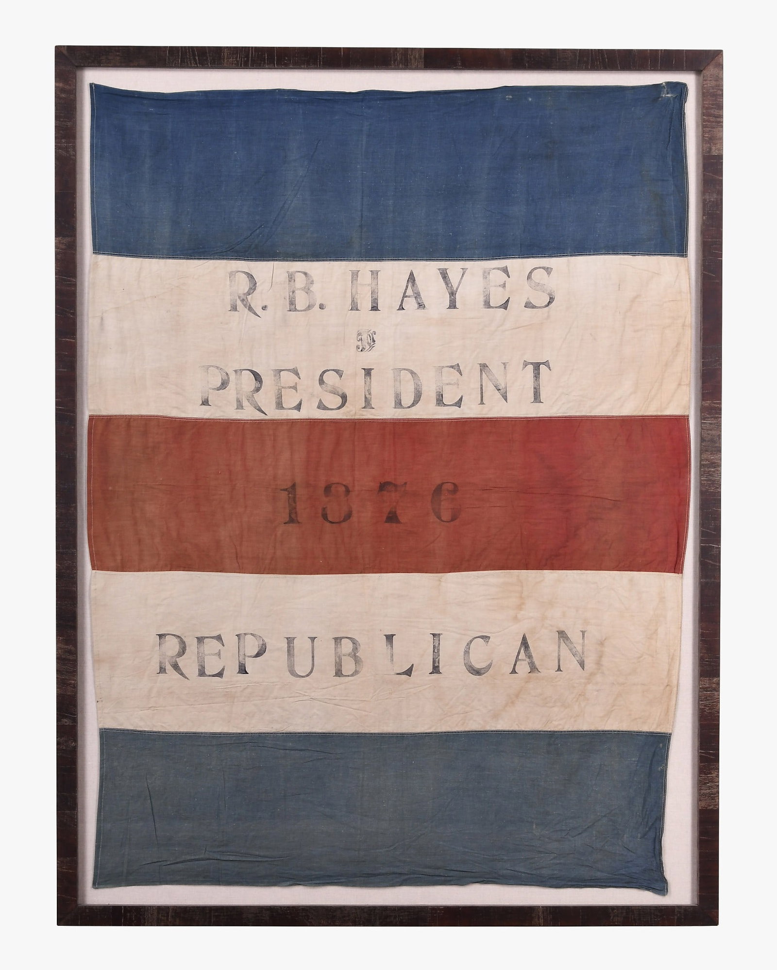 A rare Rutherford Hayes campaign flag from the 1876 presidential election (1 of 5)