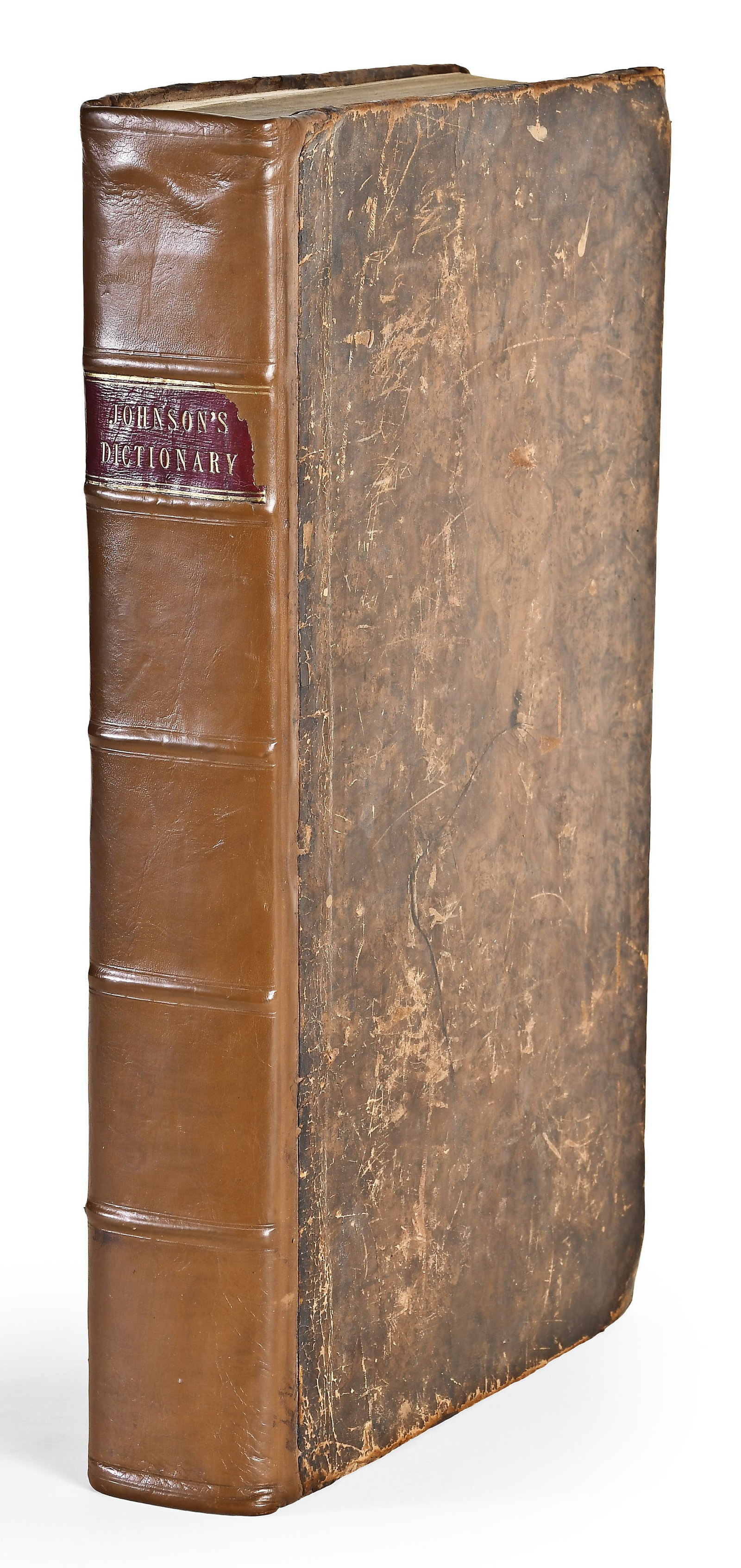 Johnson, A DICTIONARY OF THE ENGLISH LANGUAGE.: Johnson, A DICTIONARY OF THE ENGLISH LANGUAGE, (London, 1786). Folio, contemporary leather, modern smooth calf spine, First One Volume Edition