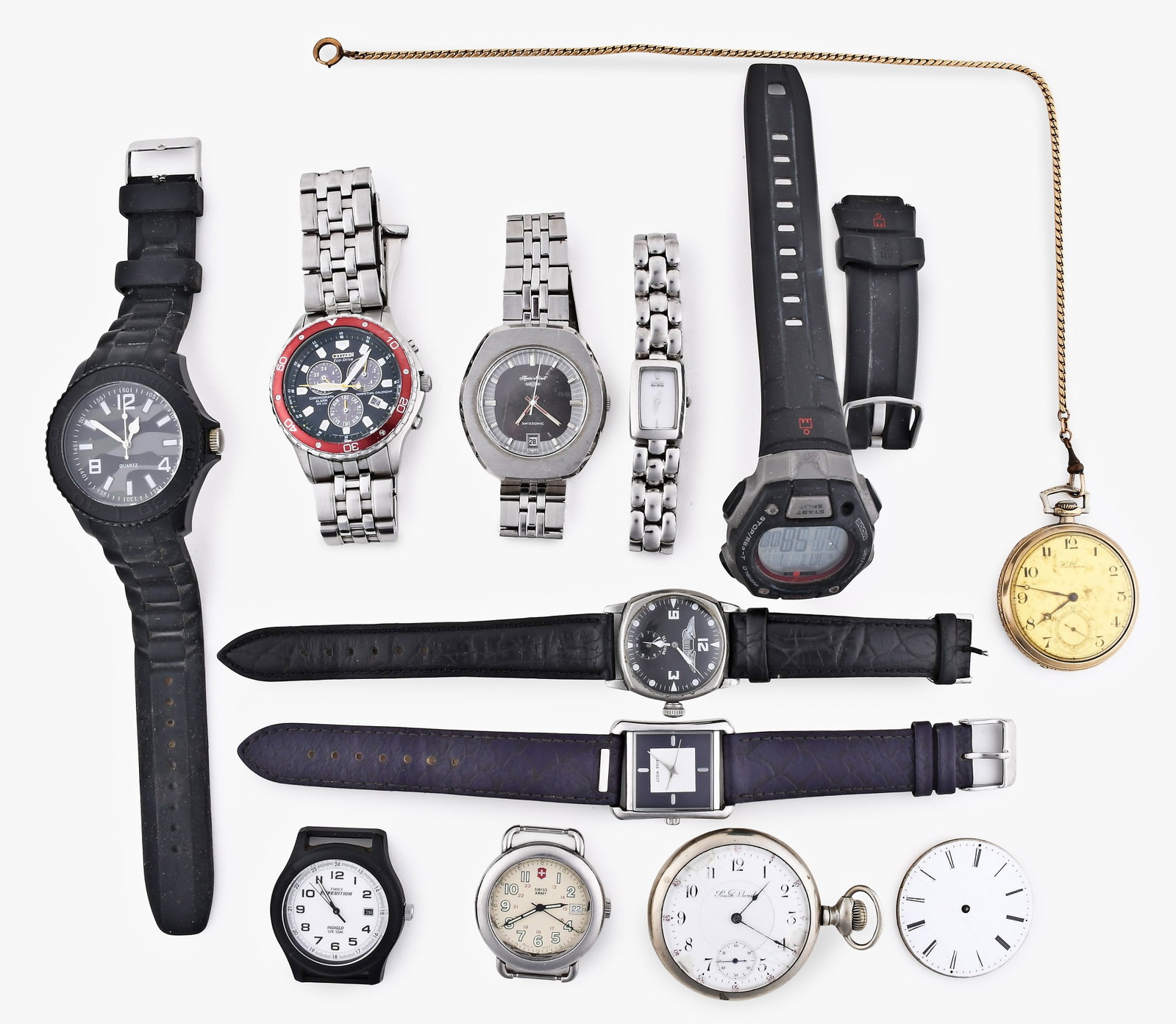 A lot of wrist and pocket watches (1 of 2)
