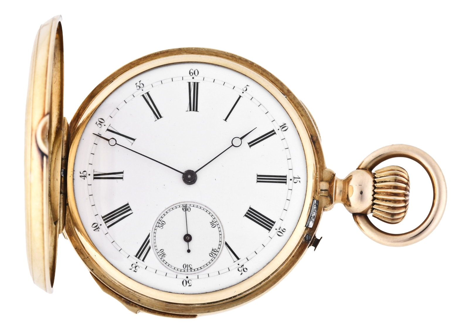 A mid 19th century gold quarter repeating pocket watch by Jules Jurgensen: Jules Jurgensen, Copenhagen, a mid 19th century gold quarter repeating pocket watch, 29 jewel, stem wind and pin set cotes de Geneve decorated nickel bar movement with lever escapement, cut bimetallic