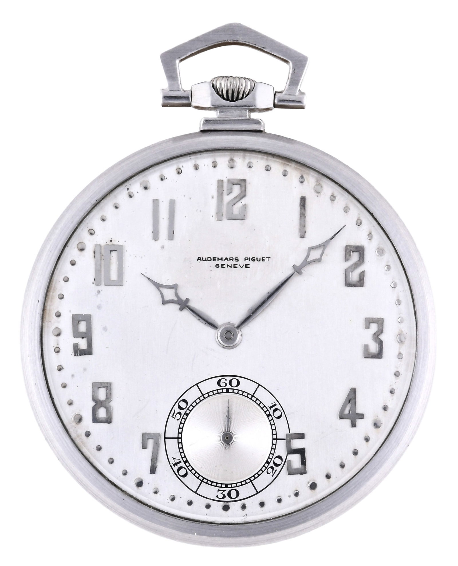 An early 20th century slim platinum pocket watch by Audemars Piguet (1 of 5)