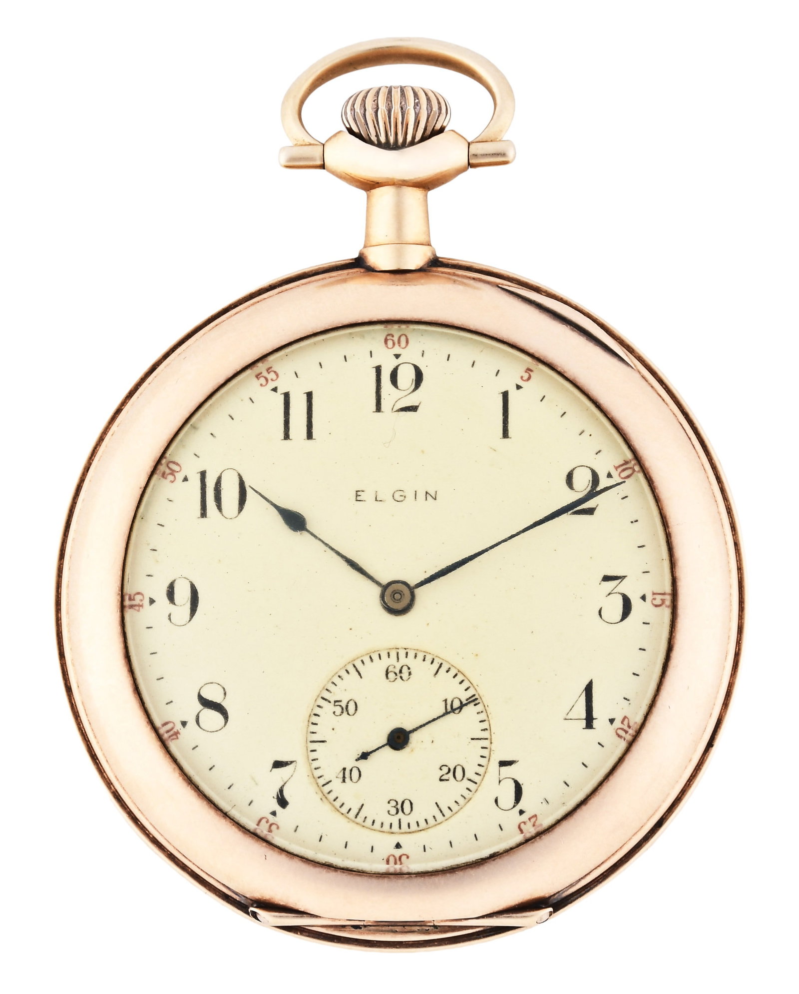 An early 20th century 12 size gold Elgin pocket watch (1 of 5)