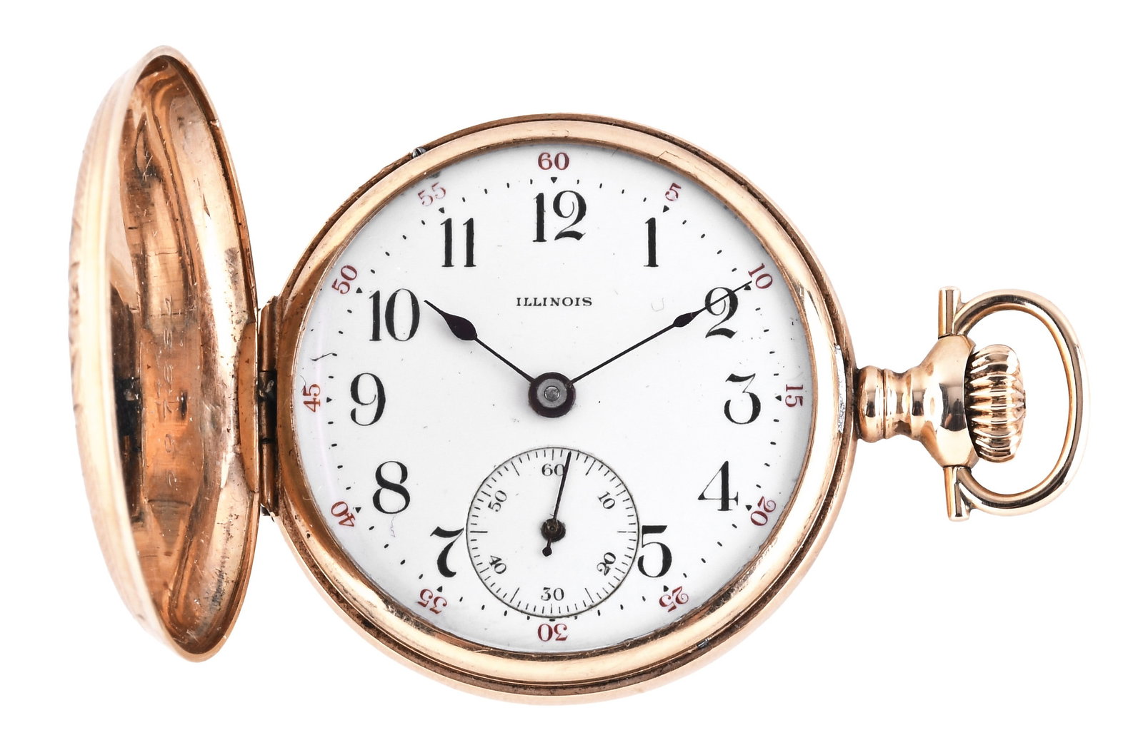 An early 20th century lady's gold Illinois pendant watch (1 of 6)