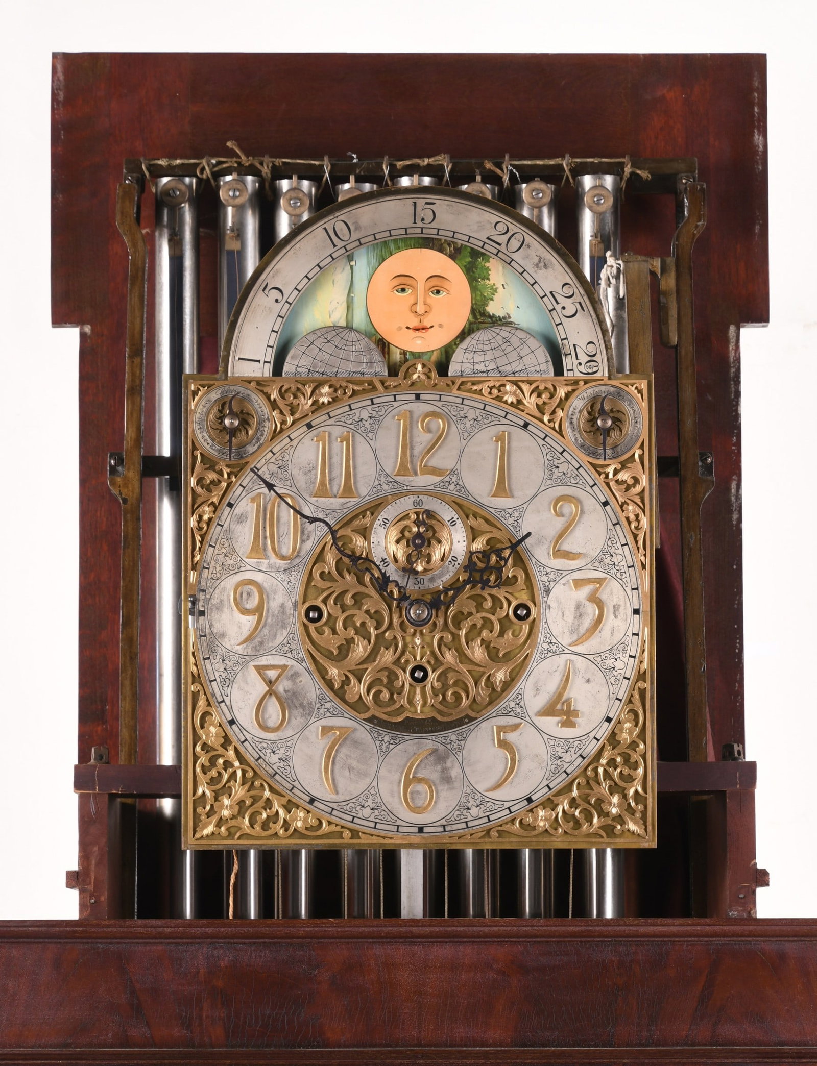 A German chiming hall clock - 8