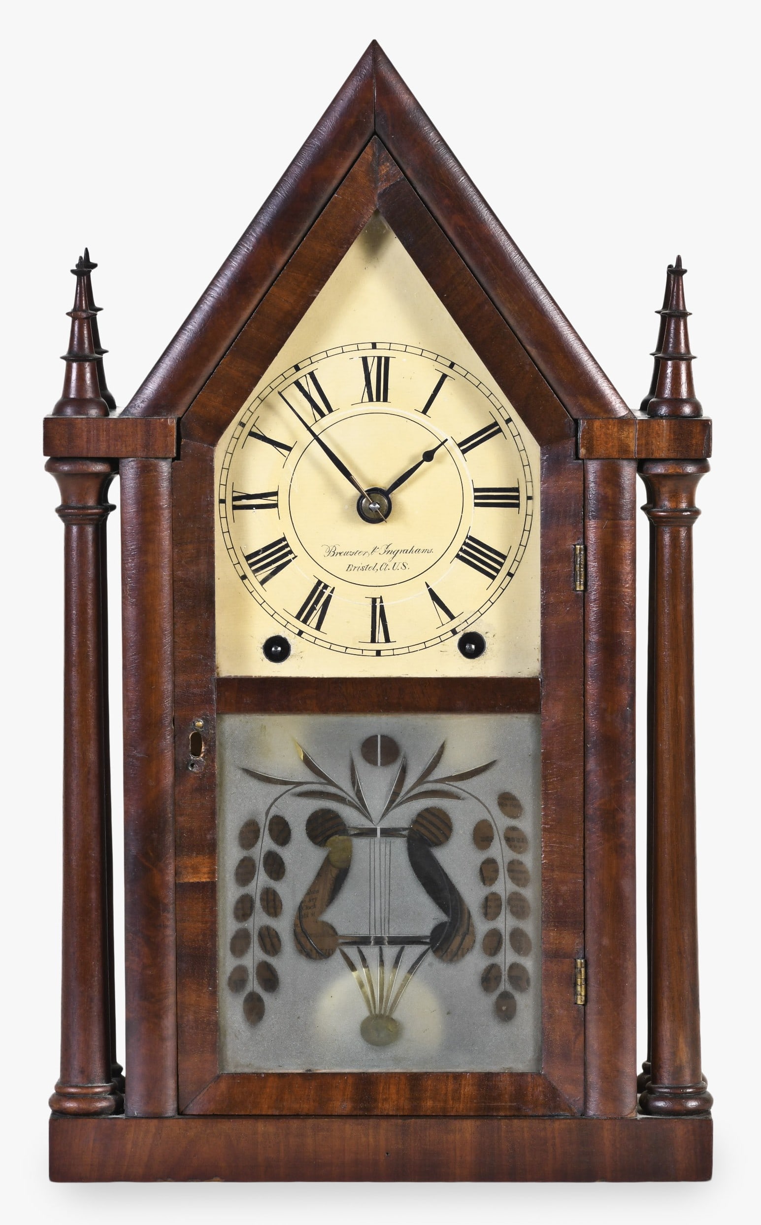 A Brewster & Ingrahams four column steeple clock (1 of 7)