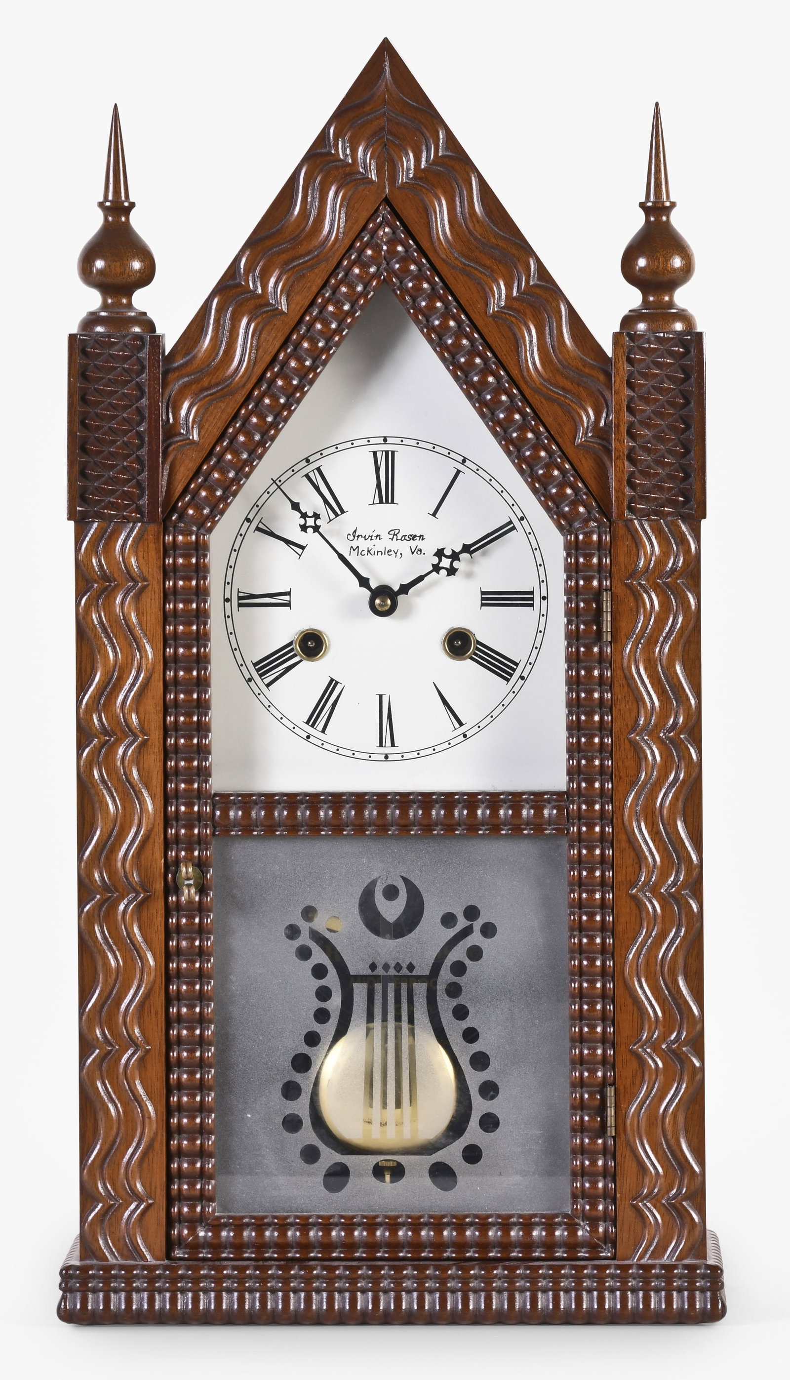 An Irvin Rosen ripple front steeple clock (1 of 6)