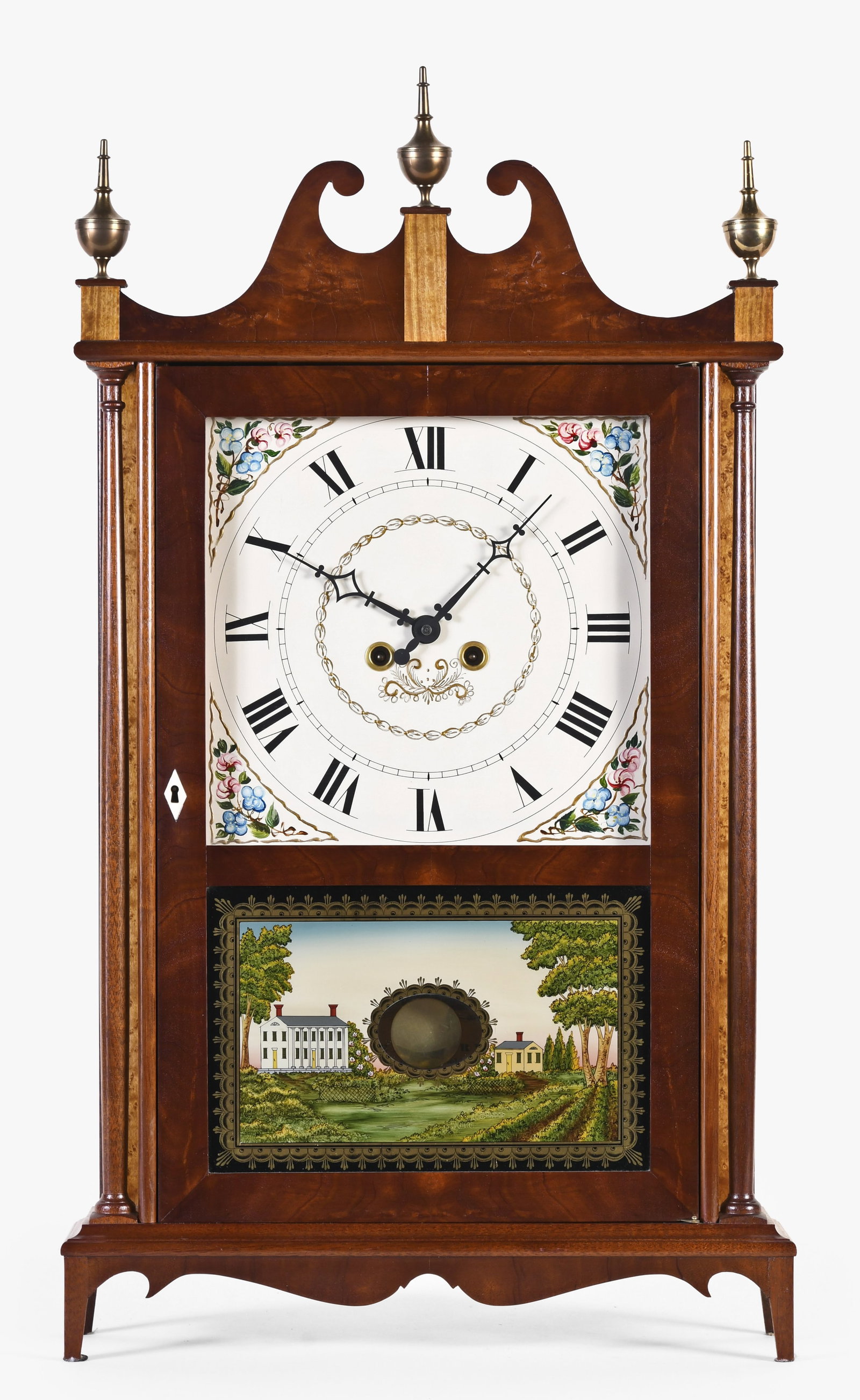A Robert B. Materne pillar and scroll shelf clock (1 of 6)
