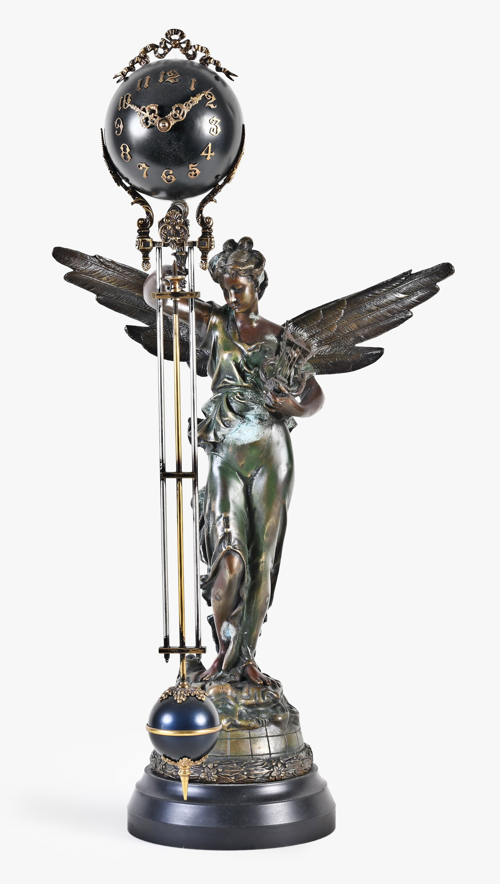 An Ansonia Clock Co. Gloria Ball Swing statue clock (1 of 8)