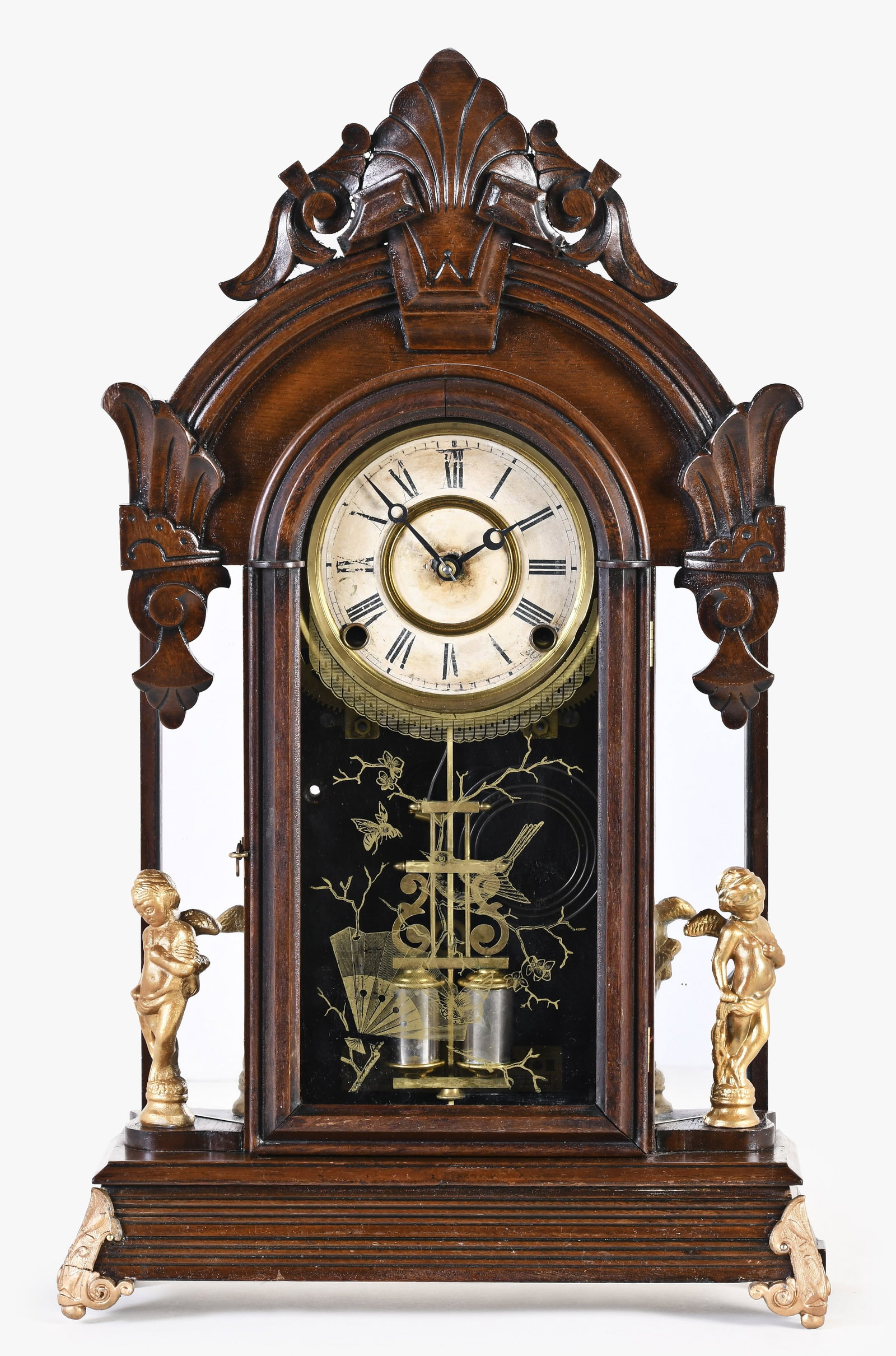 An Ansonia Windsor mirror side shelf clock (1 of 7)